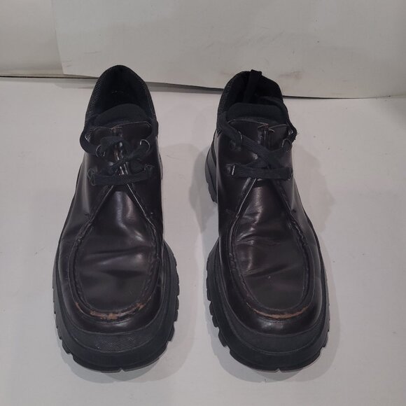 PRADA MEN’S BLACK LEATHER HIKING BOOTS TYROLEAN? BRIXXEN? Size 7 Prada - Picture 1 of 16
